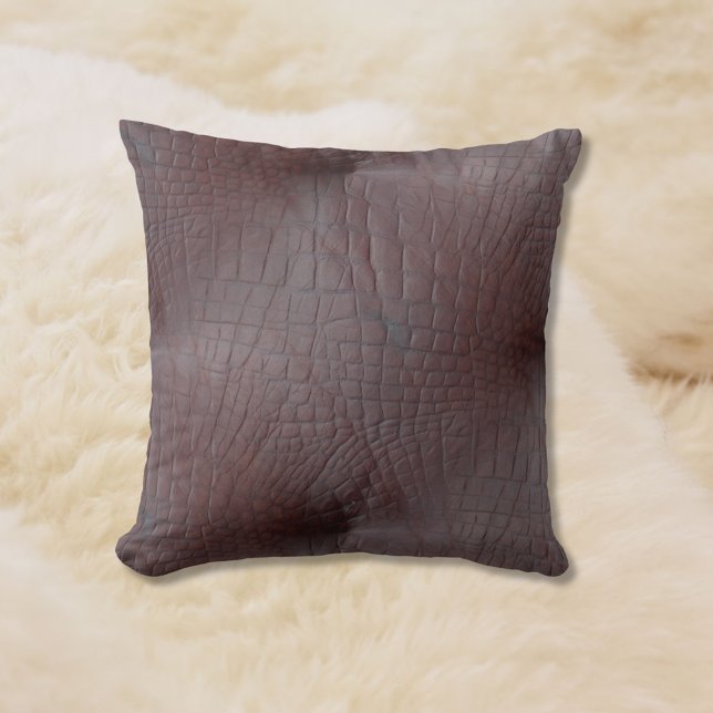 Coco Crocodile Faux Leather Cushion (Creator Uploaded)