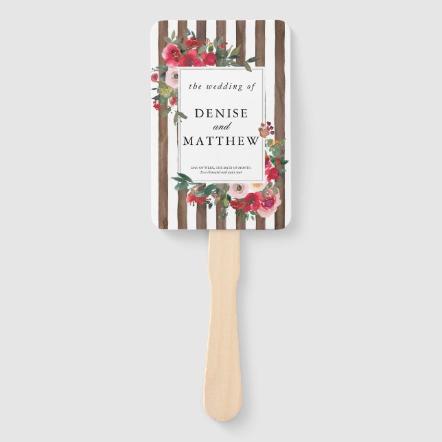 Coco Mocha Wedding  Hand Fan (Front)