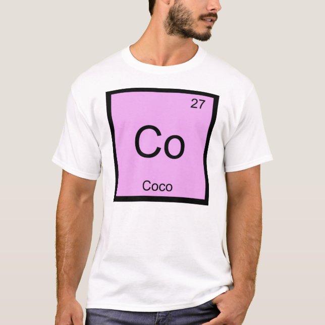 Coco Name Chemistry Element Periodic Table T-Shirt (Front)