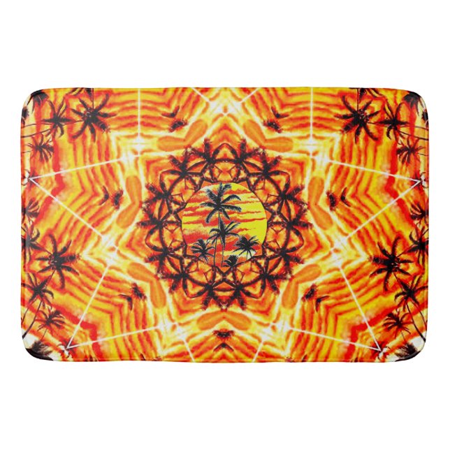 Coco Palm Star  Bath Mat (Front)