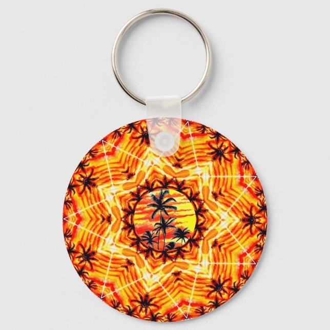 Coco Palm Star  Key Ring (Front)