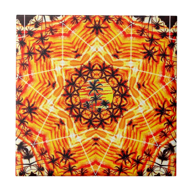 Coco Palm Star  Tile (Front)