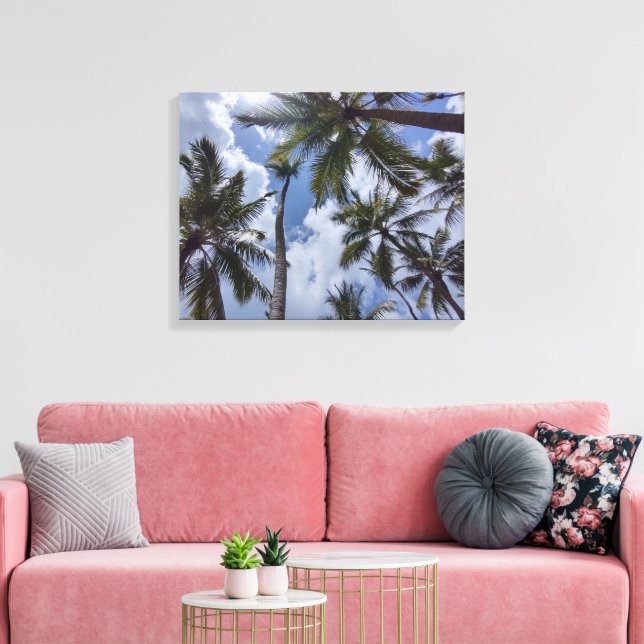 COCO PALMS #2 ON CANVAS     20 "x 16" Print (Insitu(LivingRoom))