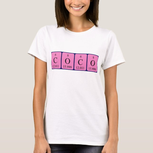 Coco periodic table name shirt (Front)