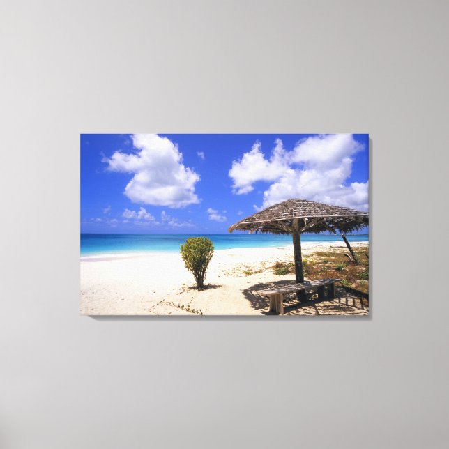 Coco Point Beach, Barbuda, Antigua Canvas Print (Front)