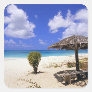 Coco Point Beach, Barbuda, Antigua Square Sticker