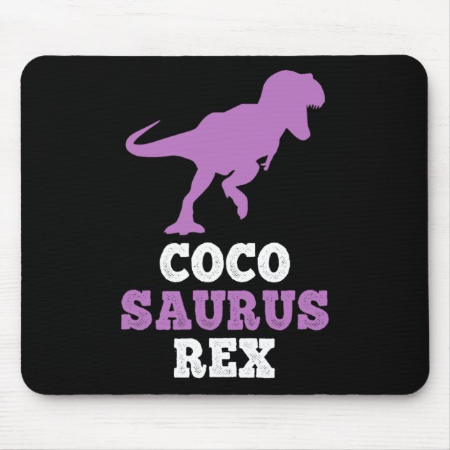 Coco-saurus Rex Dino Dinosaur Cocosaurus Funny  Mouse Mat (Front)