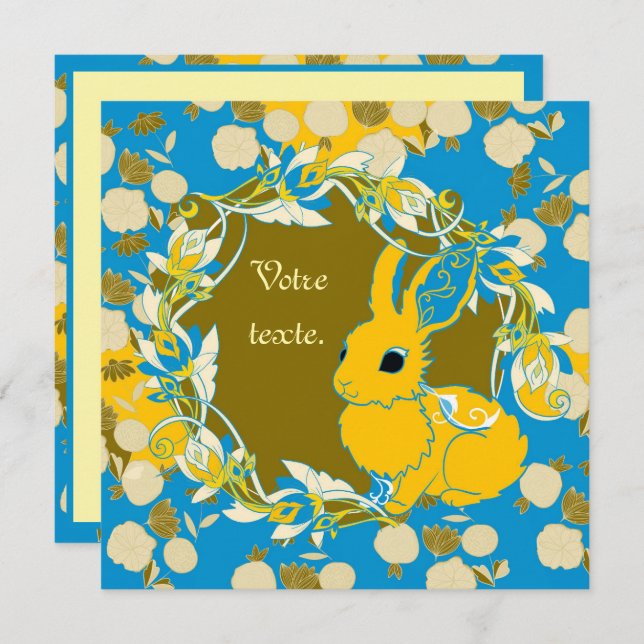 Coco the rabbit card (Front/Back)