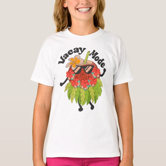 Coco Vacay Mode Aloha Beach Hawaiian Kids Gift T-Shirt (Front)