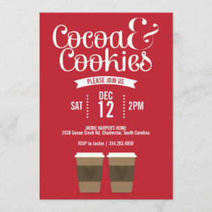 Cocoa and Cookies Party Invitation