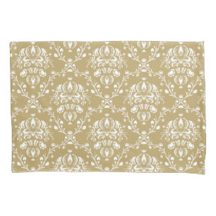 Cocoa and Cream Damask Pillowcase