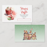 Cocoa and Macarons Girl Baby Shower Diaper Raffle