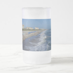 Cocoa Beach Coastline Frosted Glass Beer Mug