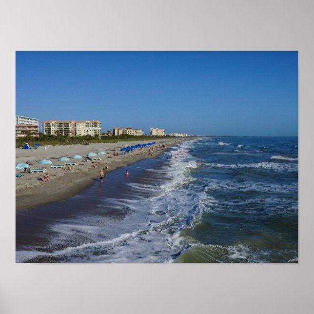 Cocoa Beach Coastline Poster (Front)