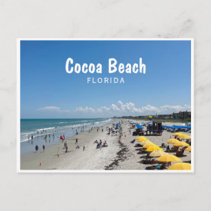 Cocoa Beach, Florida beach scene photo  Postcard