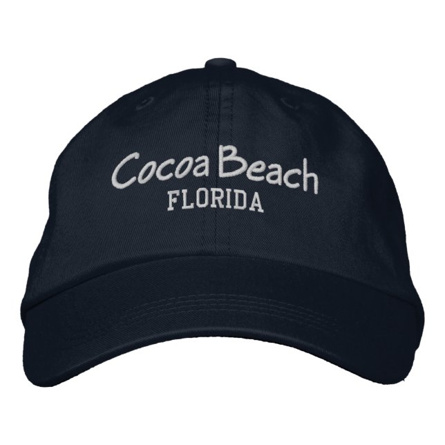 Cocoa Beach Florida Embroidered Baseball Hat (Front)