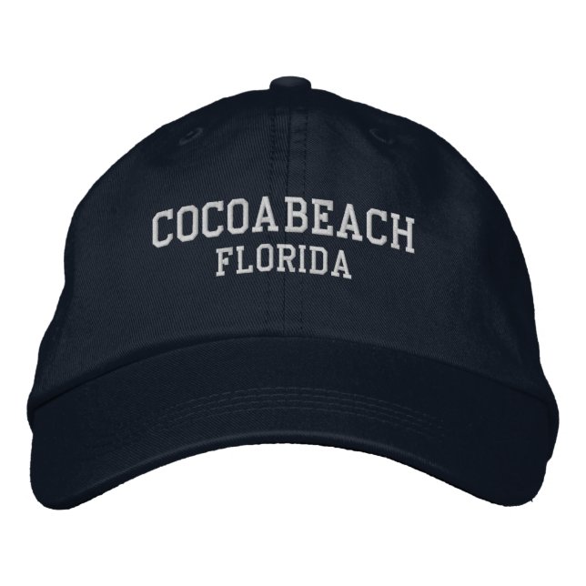Cocoa Beach Florida Embroidered Baseball Hat (Front)