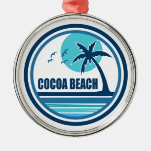 Cocoa Beach Florida Palm Tree Birds Metal Tree Decoration