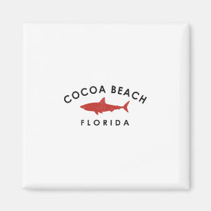 Cocoa Beach Florida Shark Vacation Souvenir Vintag Magnet
