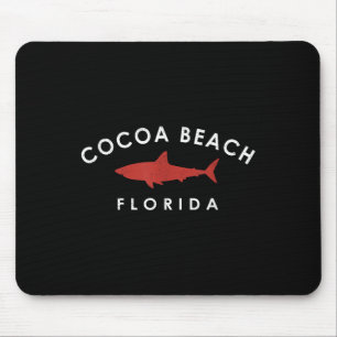 Cocoa Beach Florida Shark Vacation Souvenir Vintag Mouse Mat