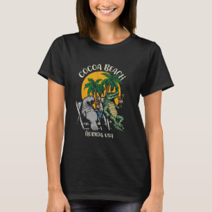 Cocoa Beach Florida USA Funny Manatee and Alligato T-Shirt