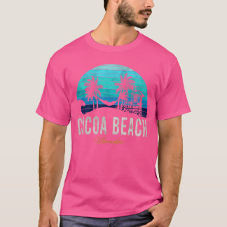 Cocoa Beach Florida Vacation Beach Sunset Palms Su T-Shirt