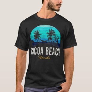 Cocoa Beach Florida Vacation Beach Sunset Palms Su T-Shirt