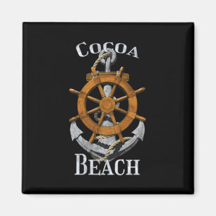 Cocoa Beach Florida Vacation Nautical Anchor Helm Magnet