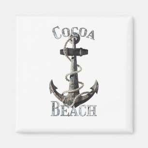 Cocoa Beach Florida Vacation Nautical Anchor Magnet