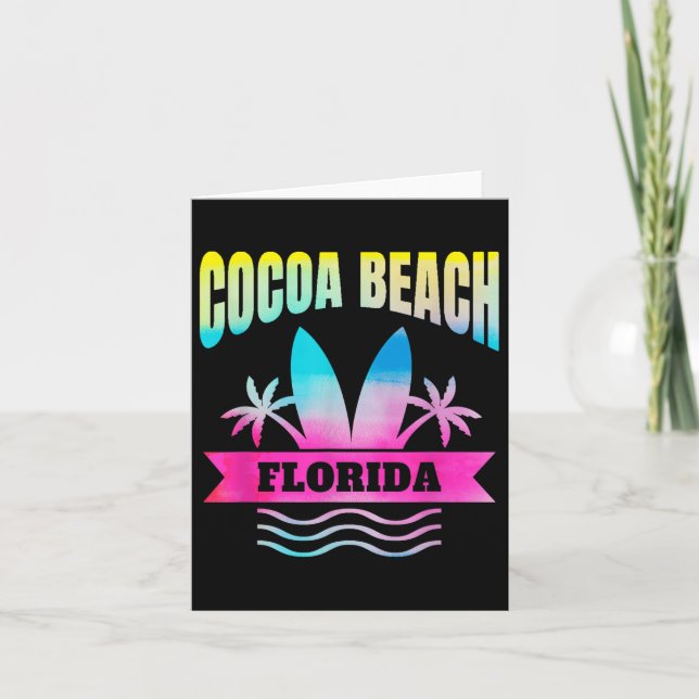 Cocoa Beach Florida Vacation Souvenir  Card (Front)