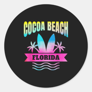 Cocoa Beach Florida Vacation Souvenir  Classic Round Sticker