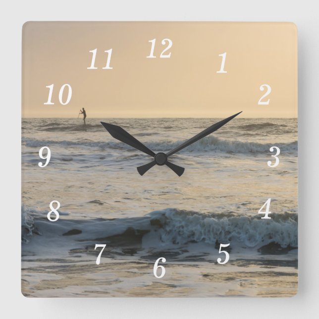 Cocoa Beach Paddleboarding Wall Clock (Front)
