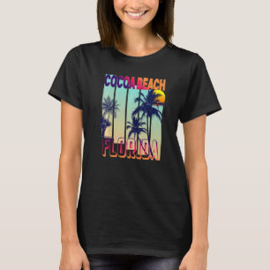 Cocoa Beach Retro Vintage Style Palm Tree Premium T-Shirt