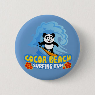 Cocoa Beach Surfing Fun 6 Cm Round Badge