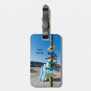 Cocoa Beach Tiki Totem Luggage Tag