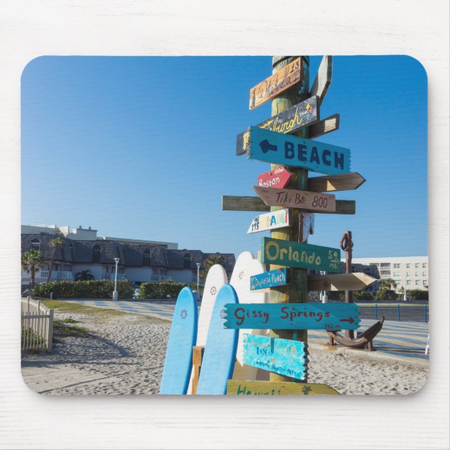 Cocoa Beach Tiki Totem Mouse Mat (Front)