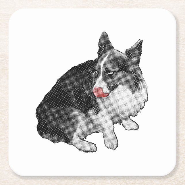 Cocoa Break, Scarlet Tip Square Paper Coaster (Front)