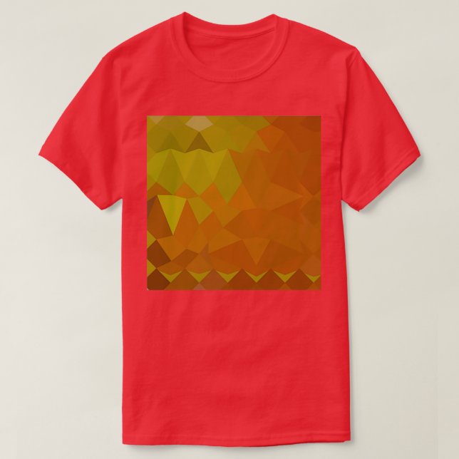 Cocoa Brown Abstract Low Polygon Background T-Shirt (Design Front)