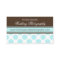 Cocoa Brown and Aqua Dots Business Cards