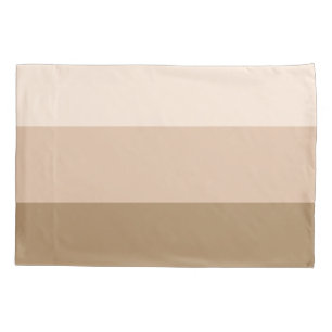 Cocoa Brown Ombre Striped Pillowcase