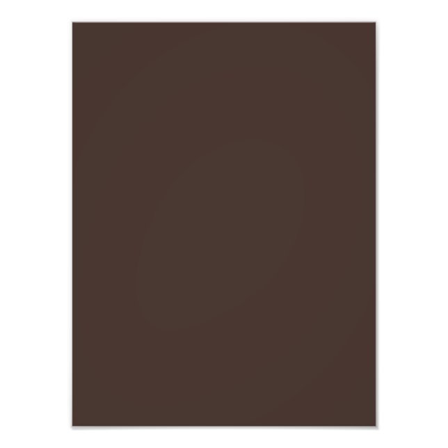 Cocoa Brown Solid Trend Colour Background Photo Print (Front)