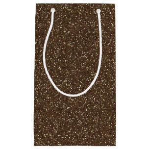 Cocoa Brown Sparkle Glitter Gift Bag