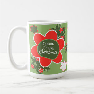Cocoa, Chaos, Christmas Photo Holiday Coffee Mug