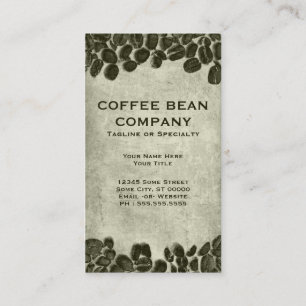 cocoa coffee beans business card