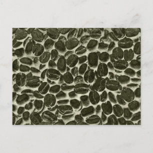 cocoa coffee beans postcard