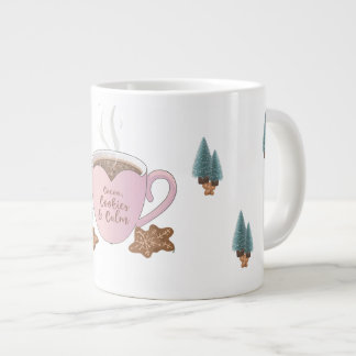 Cocoa, Cookies & Calm – Pastel Christmas CoT-Shirt Large Coffee Mug