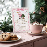 Cocoa & Cookies Christmas Party Retro Pink Santa Invitation<br><div class="desc">Invite your friends and family to celebrate the holiday season with warmth and sweetness through this delightful Cocoa & Cookies by the Christmas Tree invitation. Designed with love and creativity, the invitation features our hand-painted watercolor image of a vintage pink Santa Claus, joyfully holding a steaming cup of cocoa and...</div>