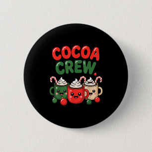 Cocoa Crew Christmas Hot Chocolate Pajamas For Fam 6 Cm Round Badge