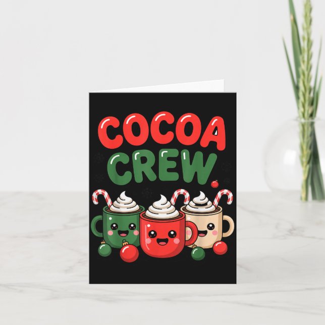 Cocoa Crew Christmas Hot Chocolate Pajamas For Fam Card (Front)