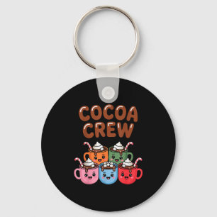 Cocoa Crew Cute Christmas Hot Chocolate Matching P Key Ring